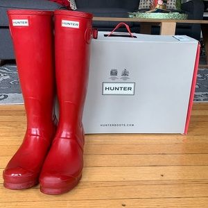 Hunter Red Rain Boots - Original Tall